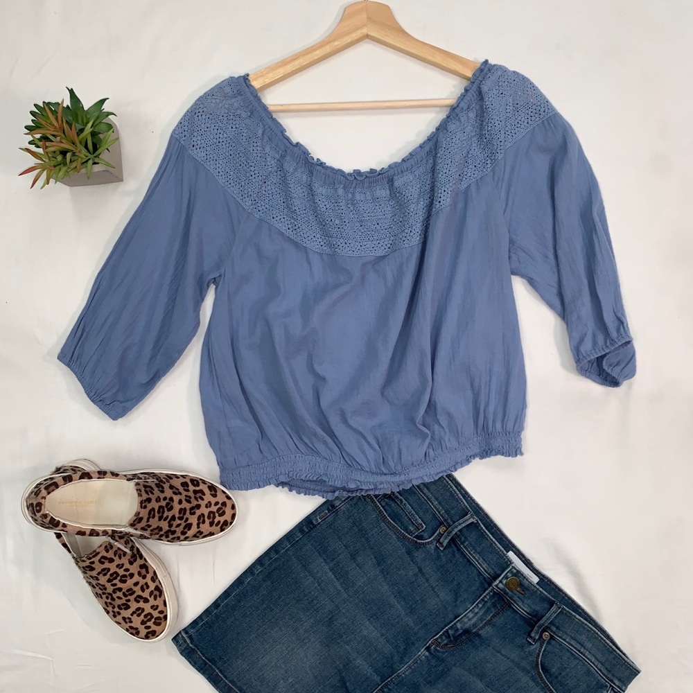 Cute Aerie blue/slate/grey Blouse